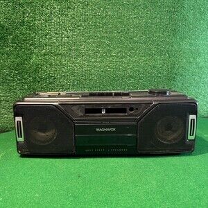 Vintage Classic Magnavox AM-FM Radio/Cassette Player AQ 5090 Boombox Tape Work